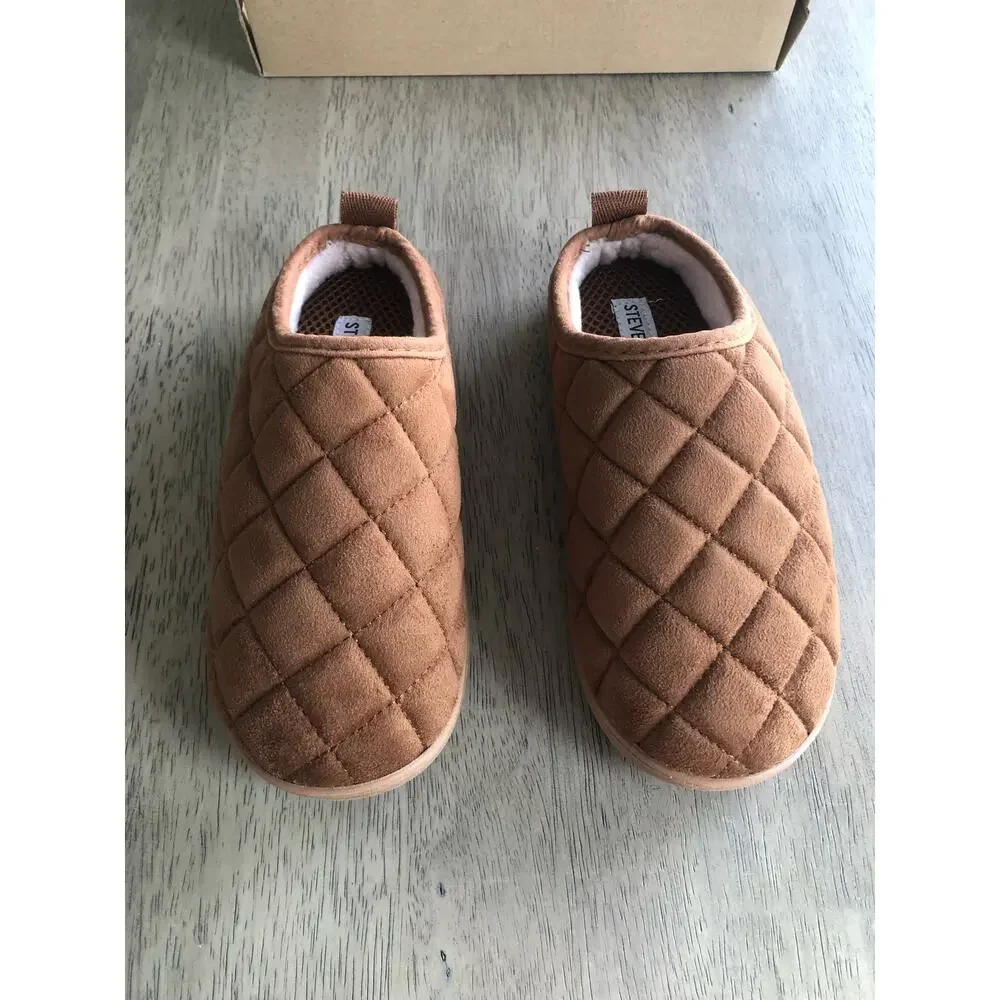Steve Madden Kids BCramer Quilted Slipper in Cognac - M